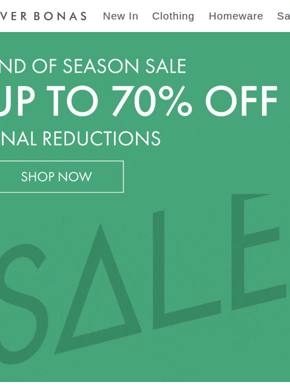 Final reductions | Now up to 70% off