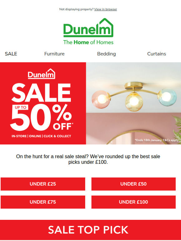 Top sale picks under £100