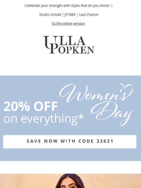 💜 20% OFF EVERYTHING for International Women's Day