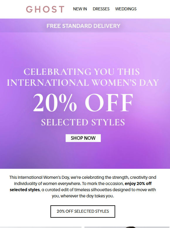 Celebrating You: 20% Off Selected Styles