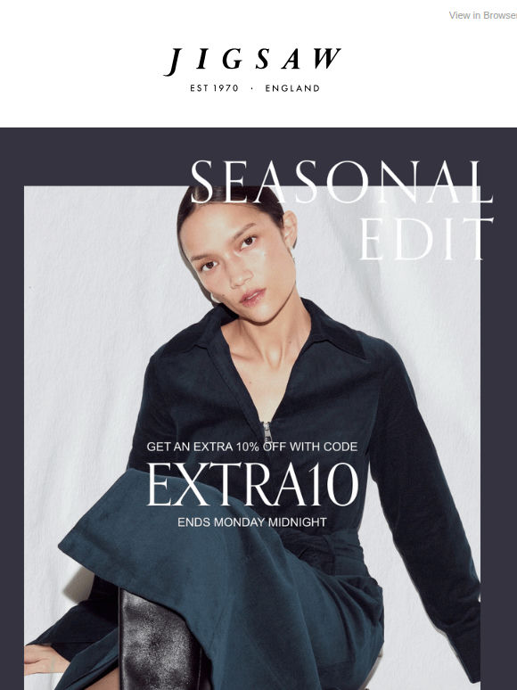 Extra 10% off our Seasonal Edit