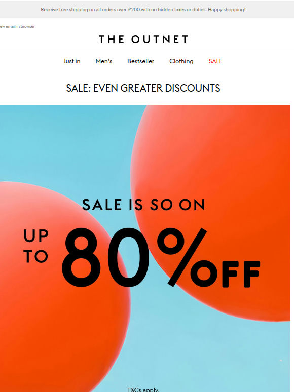 Go go go: Sale now up to 80%!
