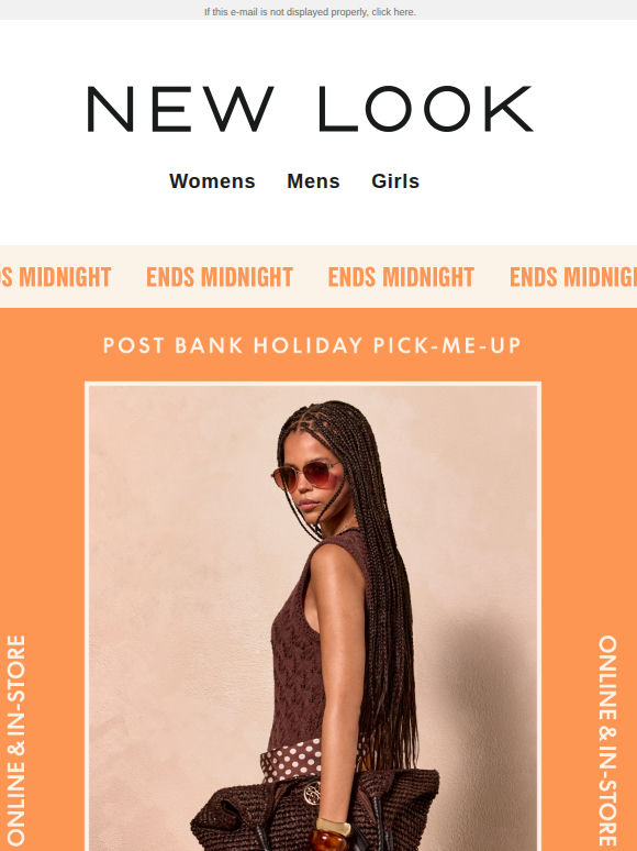 TICK TOCK: 20% off ends midnight