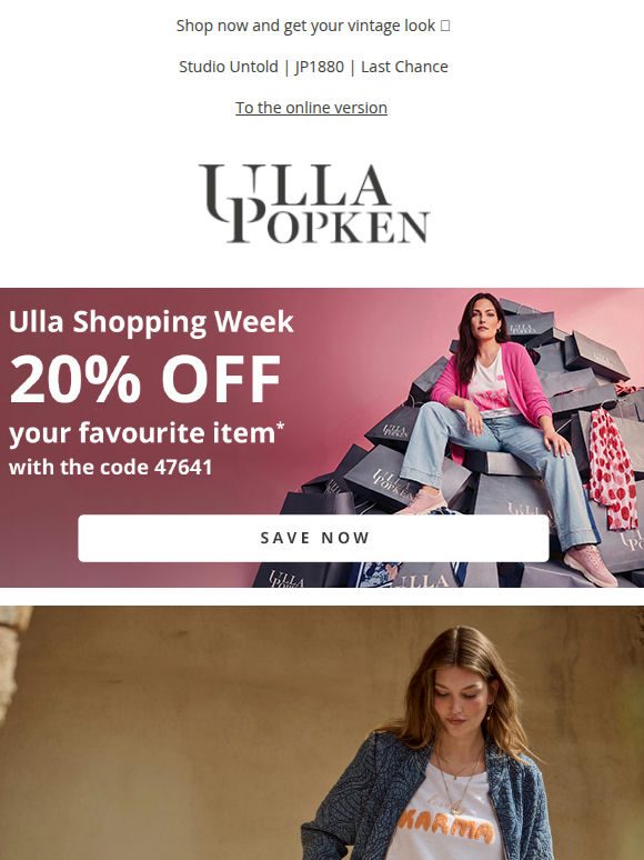 20 % off your priciest pick 💛