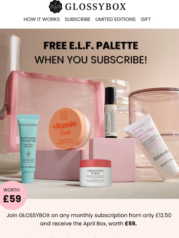 A special gift for your first GLOSSYBOX 💌