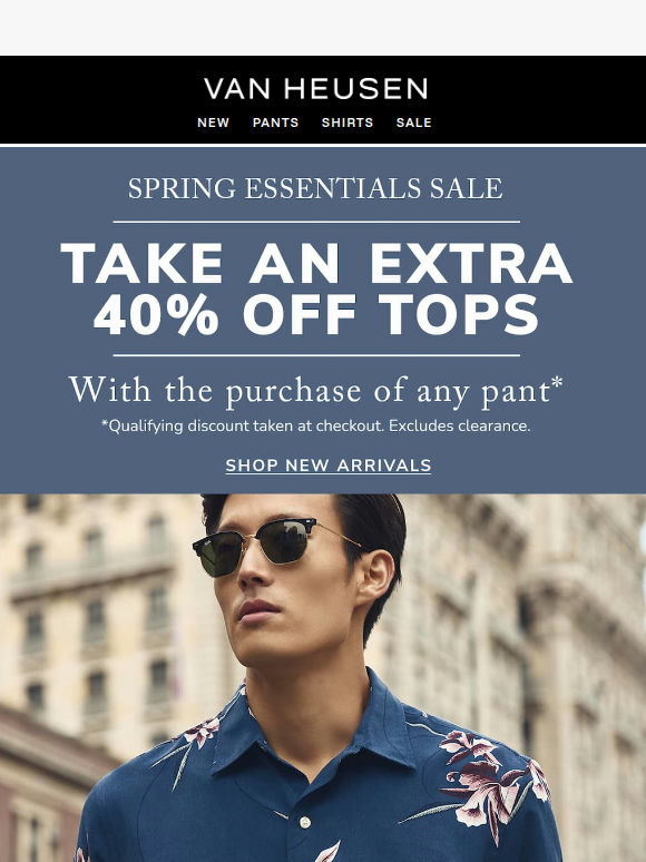 New Spring Tops: 40% Off
