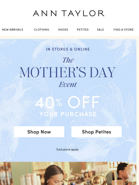 The Mother’s Day Event Begins Now