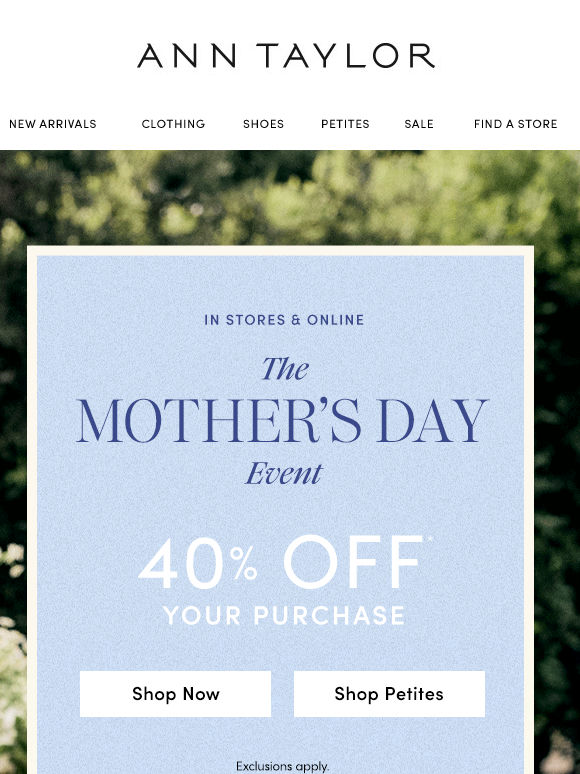 Our Gift To You: 40% Off Your Purchase