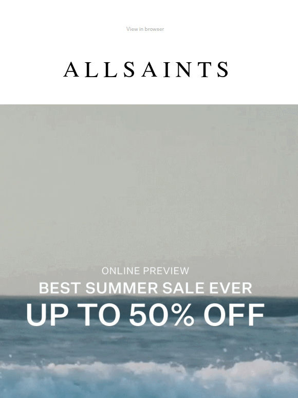 Sale Online Preview: Up To 50% Off
