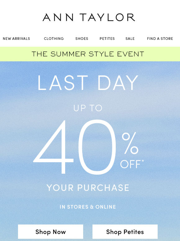 Have You Taken Up To 40% Off Your Purchase Yet?
