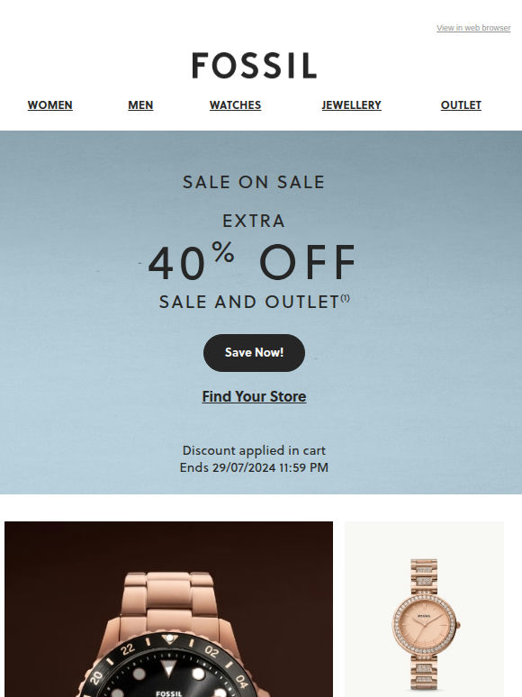 Sale and Outlet: Extra 40% Off