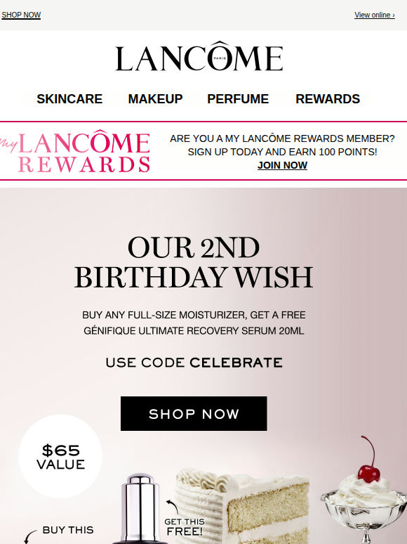 Our 2nd Birthday Wish: FREE Génifique Serum 🍰