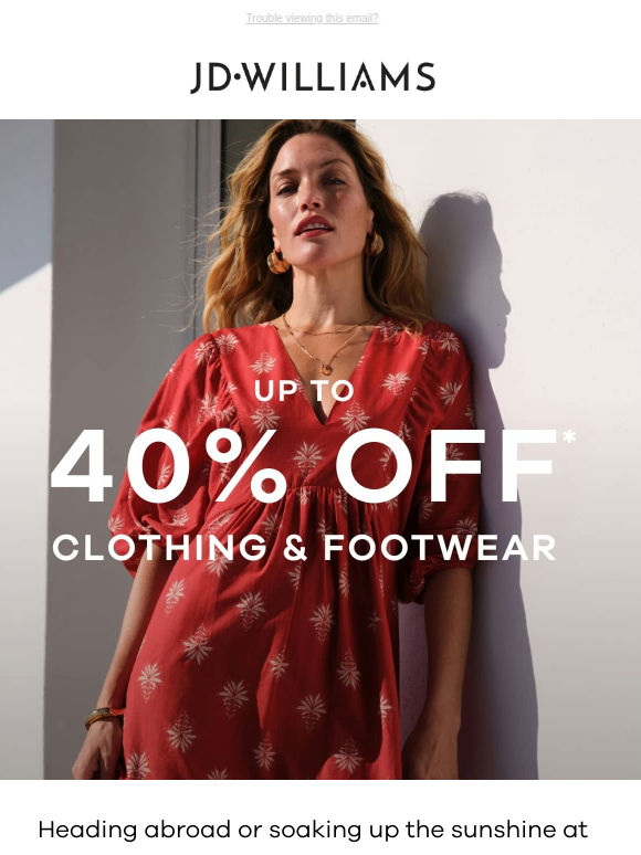 Ready to save? Up to 40% off inside 🔥