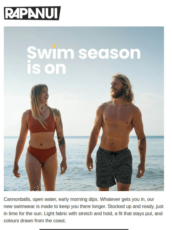 Swimwear restocked for summer. Get in.