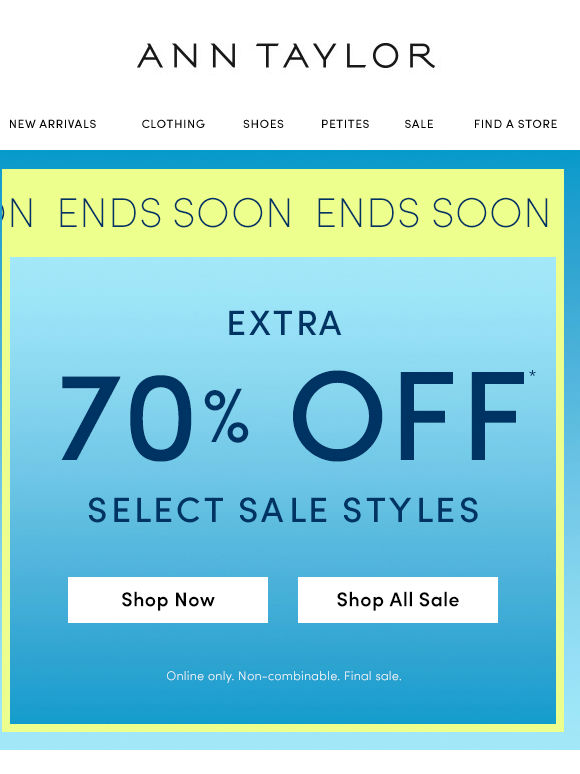 Only For Today: EXTRA 70% Off Sale!