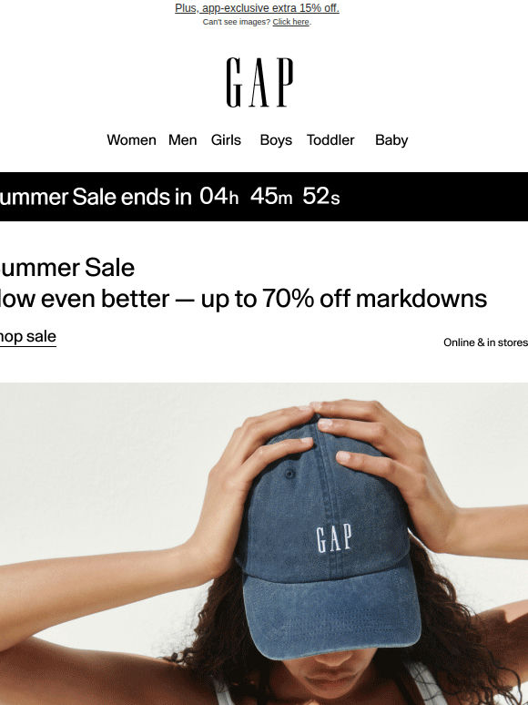 Summer Sale final call — up to 70% off