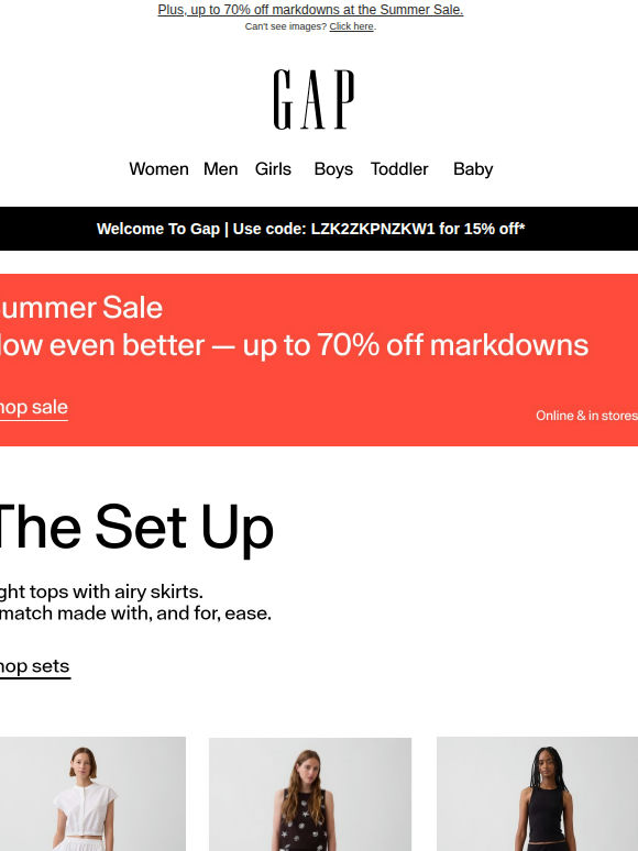 Skirts. Sets. Both.