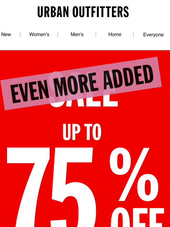 NEW STYLES AT UP TO 75% OFF