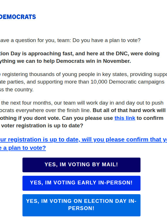 what’s your plan to vote?