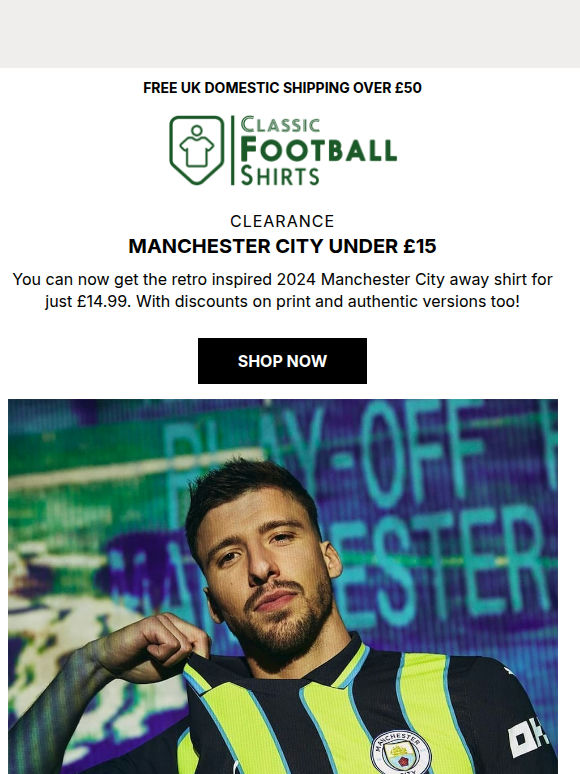 Manchester City Under £15 🔽