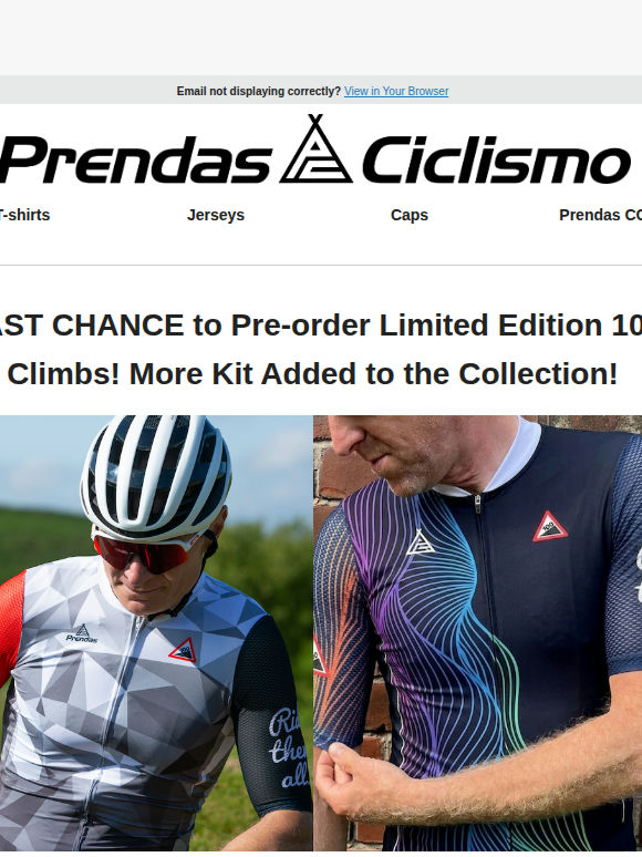 LAST CHANCE to Pre-Order 100 Climbs Jerseys! 🚨 ⛰️