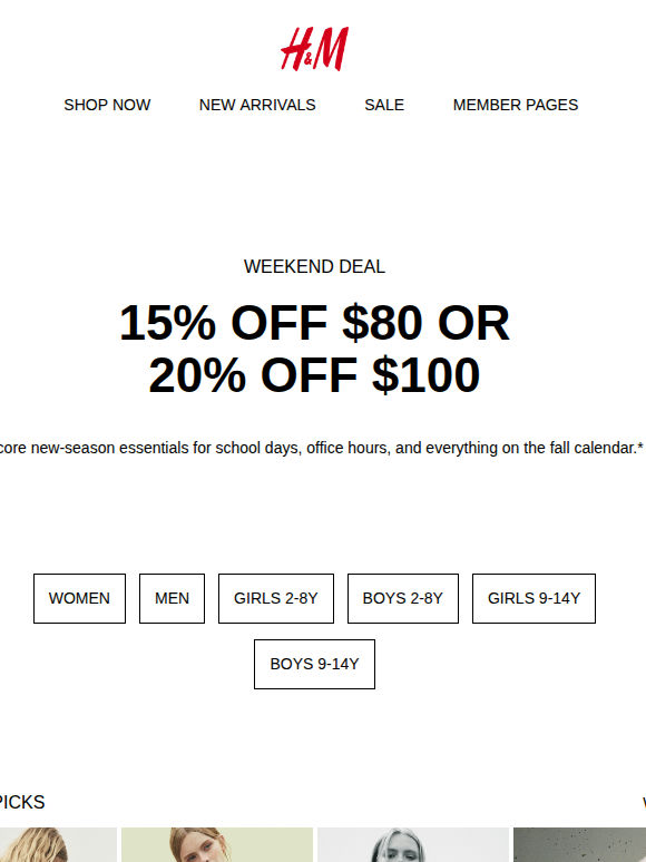 Up to 20% off school staples