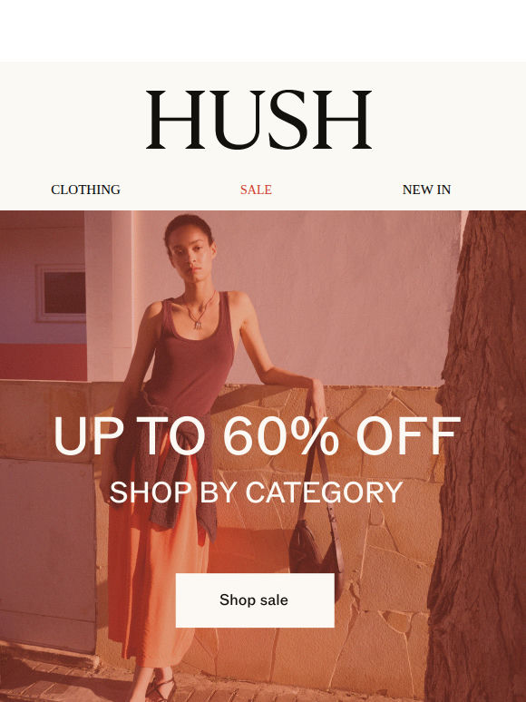 Shop up to 60% off by category