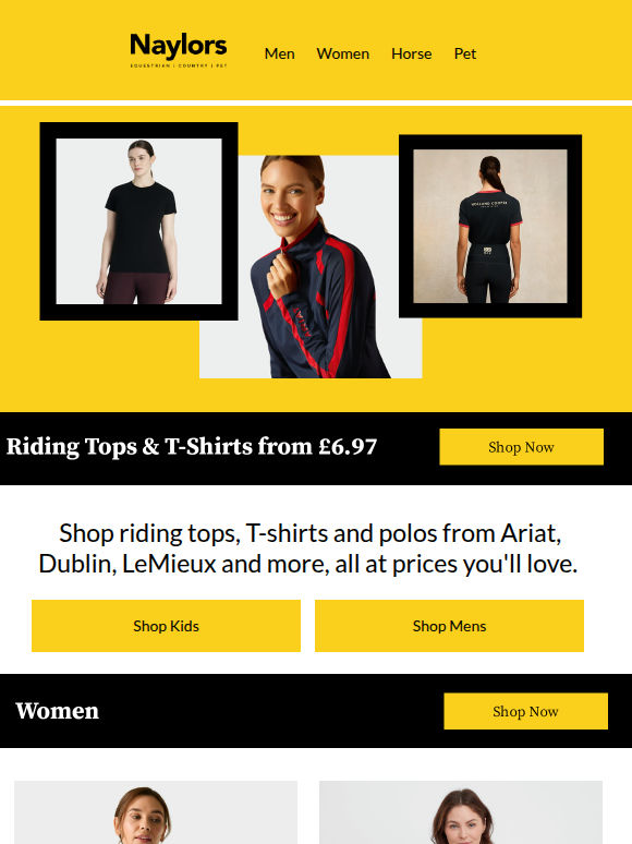 Riding Tops & T-Shirts from £6.97