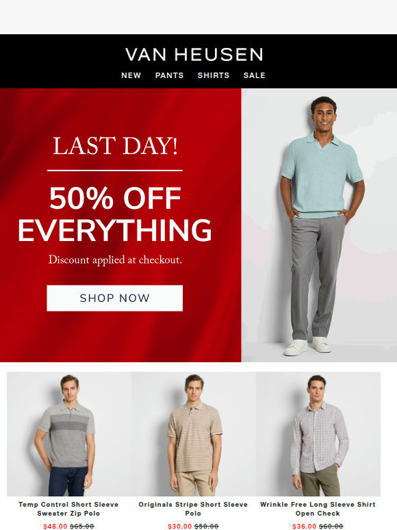 LAST DAY ⏰ 50% OFF SITEWIDE