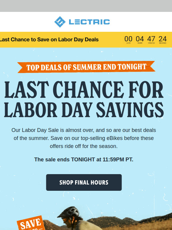 Labor Day Sale Ends Tonight ⌛