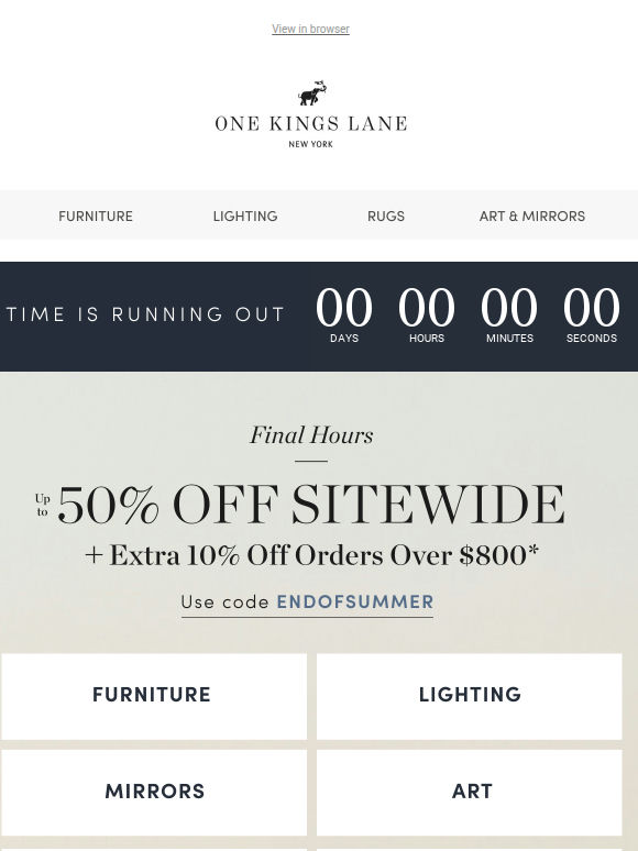 ⏰ Final Hours — Up to 50% Off Sitewide