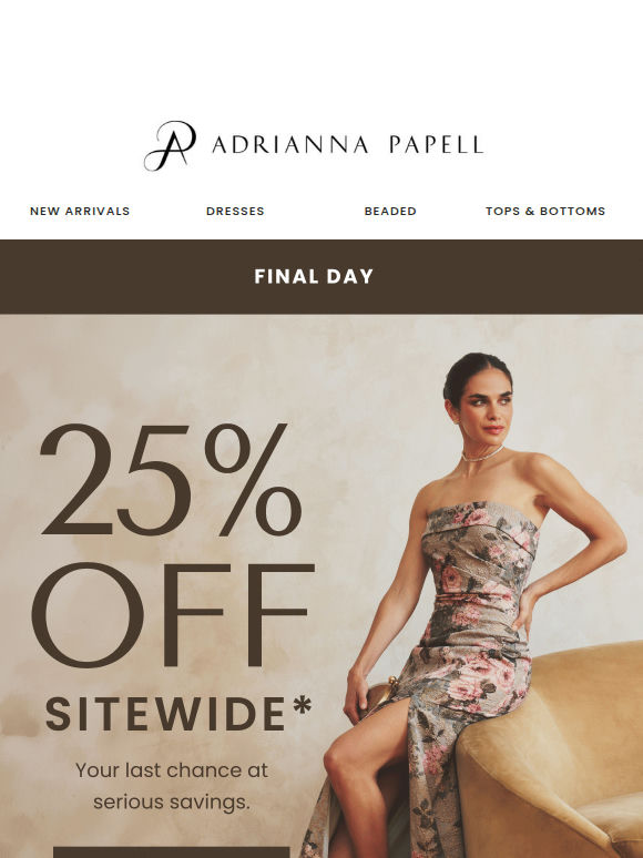 PSA For You": 25% Off Sitewide Ends Tonight 🕛