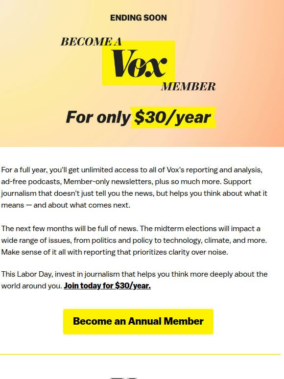 Your Labor Day deal ends today