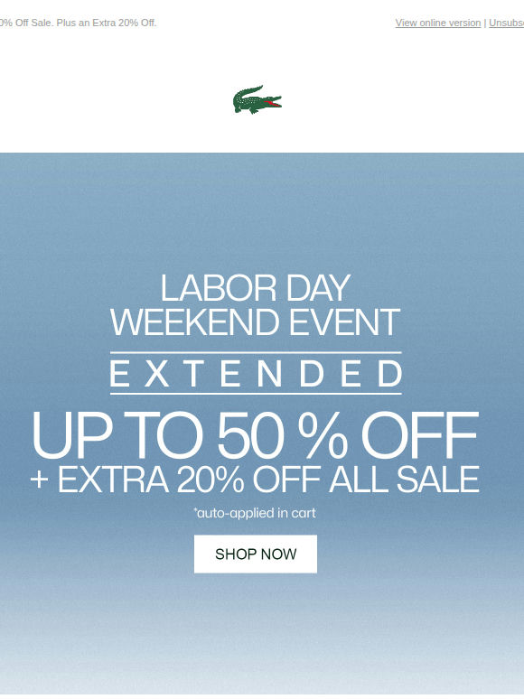 EXTENDED. Final Hours to Save!