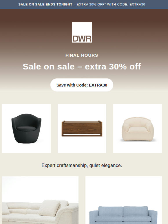Final hours: Extra 30% off