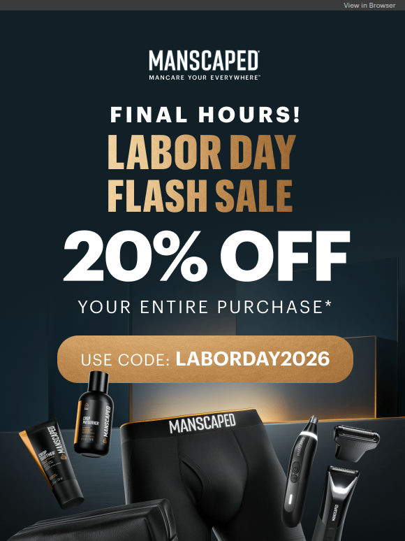 Your 20% OFF ends tonight
