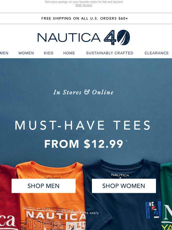 Tees from $12.99 + EXTRA 20% OFF $150+