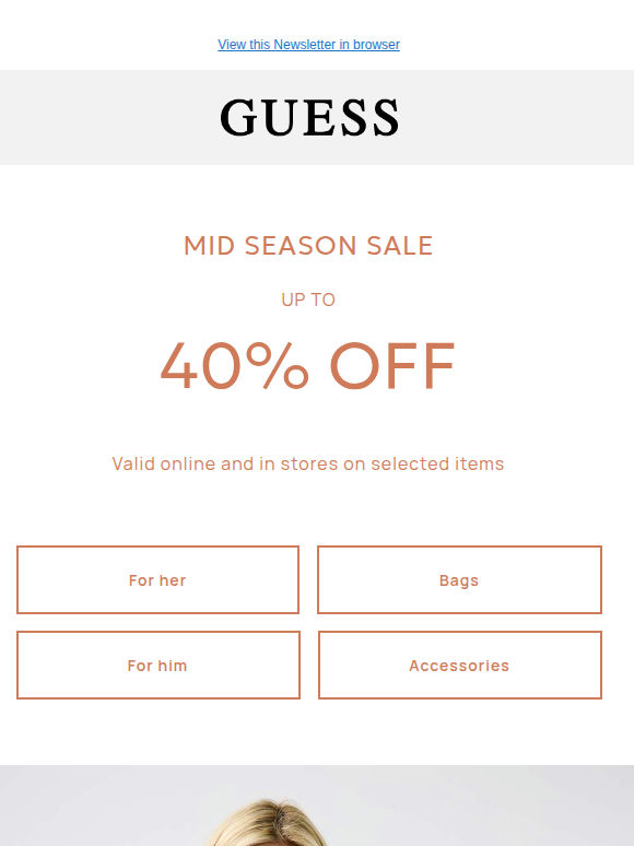 up to 40% off: Mid Season Sale is now on