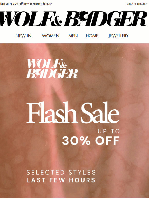 LAST FEW HOURS TO SHOP SALE!