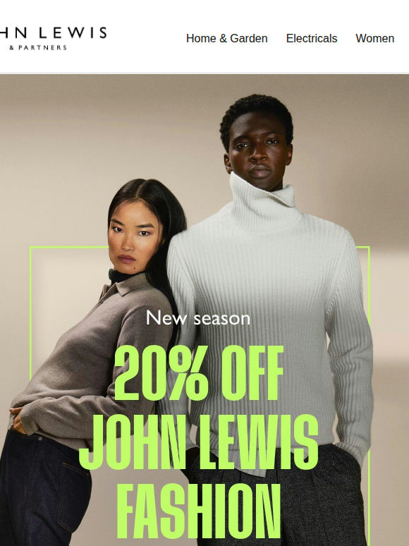 20% off John Lewis Fashion now on