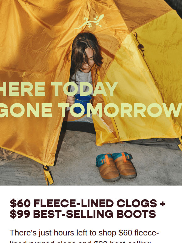 Ends TODAY: $99 boots + $60 clogs for Chaco Epic Steal Days