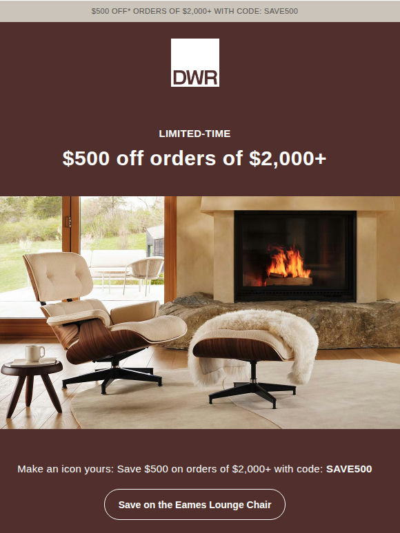 Special offer: Save $500 on orders of $2,000+