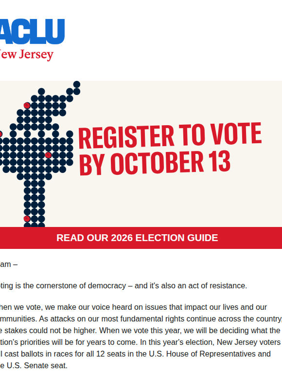 Register to Vote by October 13, 2026.
