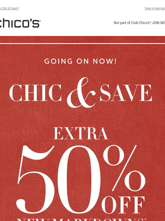 EXTRA 50% off NEW markdowns is ON 🚨