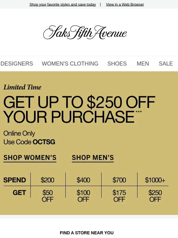 Ready to save? Take $50–$250 off