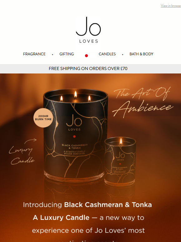 NEW: Black Cashmeran & Tonka A Luxury Candle