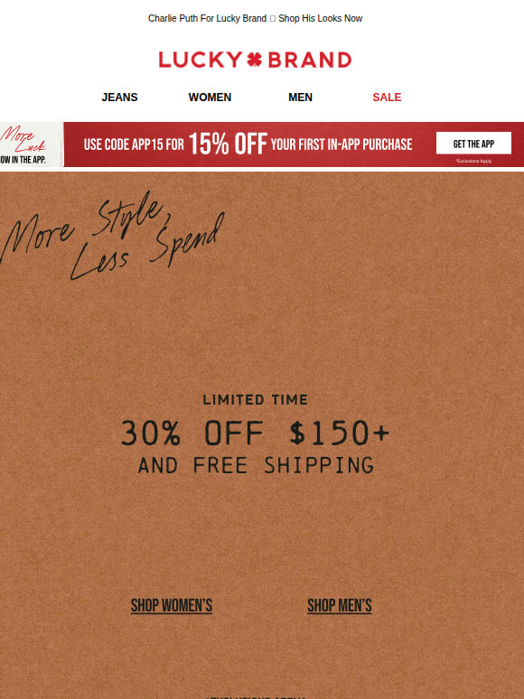 30% OFF $150 Starts Today! Don’t Wait To Shop