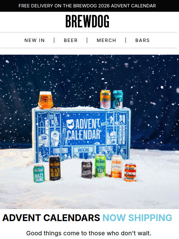 Now Shipping - The 2026 BrewDog Advent Calendar is here! 🎄