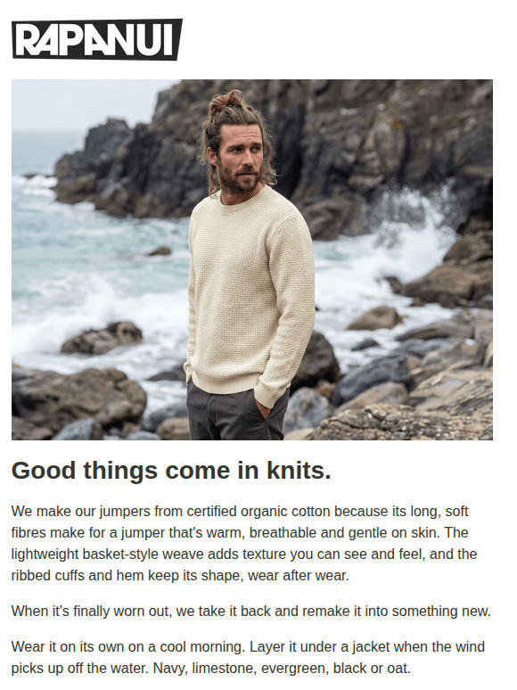 A fine knit, now in new colours