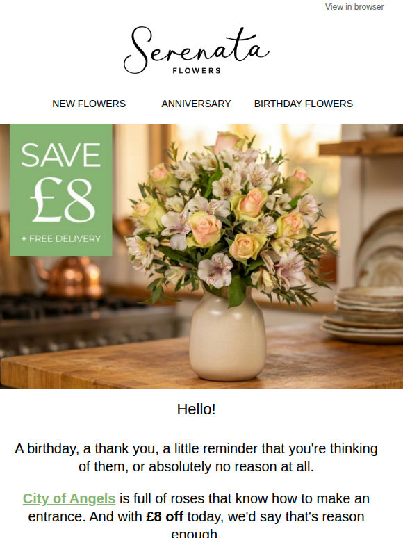 ⚡ £8 off a bouquet full of roses 🌹